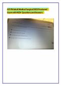 ATI PN Adult Medical Surgical 2023&NewLine;Proctored Exam with NGN Questions and&NewLine;Verified Answers&NewLine;