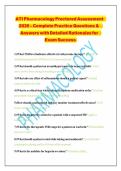 ATI Pharmacology Proctored Assessment&NewLine;2026 &ndash; Complete Practice Questions &&NewLine;Answers with Detailed Rationales for&NewLine;Exam Success&NewLine;