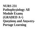 NURS 231 Pathophysiology All Modules &vert; Portage Learning Guide 2027&sol;2028