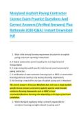 Maryland Asphalt Paving Contractor &NewLine;License Exam Practice Questions And &NewLine;Correct Answers &lpar;Verified Answers&rpar; Plus &NewLine;Rationale 2026 Q&A&vert; Instant Download &NewLine;Pdf 