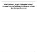 NURS 251 Pharmacology Module 7 &vert; Portage Learning Study Guide 2027&sol;2028