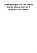 NURS 251 Pharmacology Module 8 &vert; Portage Learning Study Guide 2027&sol;2028