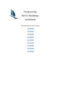Portage Learning &NewLine;BIO 171- Microbiology &NewLine;Lab Notebook