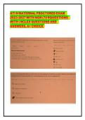 ATI N MATERNAL PROCTORED EXAM&NewLine;2&NewLine;023-2027 WITH NGN &lpar;70 RQUESTIONS&NewLine;WITH &lpar; NCLEX QUESTIONS AND&NewLine;ANSWERS&comma; A&plus; CHOICE&NewLine;