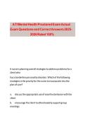 ATI Mental Health Final Exam 2026&ndash;2027 &vert;&NewLine;Comprehensive Study Guide with&NewLine;Questions&comma; Verified Answers & Detailed&NewLine;Rationales &lpar;Complete PDF&rpar;&NewLine;