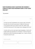 HURST READINESS EXAM 2 QUESTIONS AND ANSWERS &vert; COMPLETE HURST NCLEX READINESS EXAM 2 STUDY GUIDE 2026&sol;2027