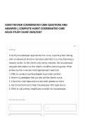 HURST REVIEW COORDINATED CARE QUESTIONS AND ANSWERS &vert; COMPLETE HURST COORDINATED CARE NCLEX STUDY GUIDE 2026&sol;2027