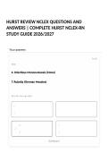 HURST REVIEW NCLEX QUESTIONS AND ANSWERS &vert; COMPLETE HURST NCLEX-RN STUDY GUIDE 2026&sol;2027