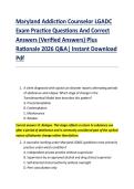 Maryland Addiction Counselor LGADC &NewLine;Exam Practice Questions And Correct &NewLine;Answers &lpar;Verified Answers&rpar; Plus &NewLine;Rationale 2026 Q&A&vert; Instant Download &NewLine;Pdf  