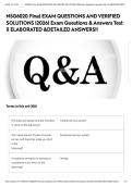 NSG6020 Final EXAM QUESTIONS AND VERIFIED SOLUTIONS &vert;2026&vert; Exam Questions & Answers Test &vert;&vert; ELABORATED &DETAILED ANSWERS&excl;&excl;&NewLine;&NewLine;&NewLine;