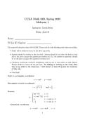 MATH 32B &ndash; Winter 2026 Midterm 1 &lpar;Fully Worked A&plus; Multivariable Calculus Solutions&rpar; &bull; UCLA &ndash; 2026 Updated