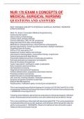 NUR 170 EXAM 4 CONCEPTS OF MEDICAL-SURGICAL NURSING  QUESTIONS AND ANSWERS