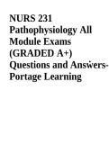 NURS 231 Pathophysiology All Module Exams &vert; Portage Learning Guide 2027&sol;2028