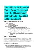 2026&sol;2027 Elementary Statistics Test Bank &lpar;Bluman 10th Edition&rpar; &vert; S-Tier Ultimate Exam Prep&comma; QA&comma; & Study Guide