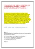 NUR 114 EXAM 3&sol;300 ACTUAL QUESTIONS AND &NewLine;CORRECT ANSWERS WITH RATIONALE &NewLine;LATEST UPDATE ALREADY GRADED A&plus; &NewLine; &NewLine; &NewLine; &NewLine; &NewLine;