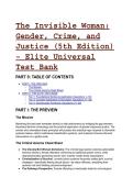 2026&sol;2027 The Invisible Woman&colon; Gender&comma; Crime&comma; and Justice &lpar;5th Edition&rpar; &vert; Elite Grandmaster Test Bank & Study Guide