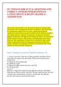 NU 170 EXAM 4&sol;300 ACTUAL QUESTIONS AND &NewLine;CORRECT ANSWERS WITH RATIONALE &NewLine;LATEST UPDATE ALREADY GRADED A&plus; &NewLine;ASSURED PASS 