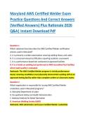 Maryland AWS Certified Welder Exam &NewLine;Practice Questions And Correct Answers &NewLine;&lpar;Verified Answers&rpar; Plus Rationale 2026 &NewLine;Q&A&vert; Instant Download Pdf  