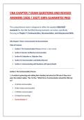 CNA Chapter 7 Exam Questions and Revised Answers &lpar;2026 &sol; 2027&rpar; 100&percnt; Guarantee Pass
