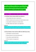MPTC Motor Vehicle Investigations Test 2026  &NewLine;Complete Practice Exam 80 Questions with &NewLine;Answers Bolded and Rationales in Italics 