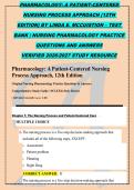 PHARMACOLOGY&colon; A PATIENT-CENTERED &NewLine;NURSING PROCESS APPROACH &lpar;12TH &NewLine;EDITION&rpar; BY LINDA E&period; MCCUISTION &ndash; TEST &NewLine;BANK &vert; NURSING PHARMACOLOGY PRACTICE &NewLine;QUESTIONS AND ANSWERS &NewLine;VERIFIED 2026&sol;2027 STUDY RESOURC