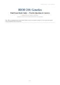 BIOD 210&colon; Genetics &mdash; Final Exam Study Guide &lpar;Practice Questions & Answers&rpar;