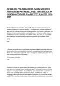 NR 603 CEA PRE-DIAGNOSTIC EXAM QUESTIONS AND VERIFIED ANSWERS LATEST VERSION 2026 A&plus; GRADED GET IT FOR GUARANTEED SUCCESS 2026-2027 