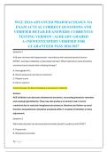 WGU D116 ADVANCED PHARMACOLOGY OA &NewLine;EXAM ACTUAL CORRECT QUESTIONS AND &NewLine;VERIFIED DETAILED ANSWERS&vert; CURRENTLY &NewLine;TESTING VERSION &vert; ALREADY GRADED &NewLine;A&plus;&vert;NEWEST&vert;EXPERT VERIFIED FOR &NewLine;GUARANTEED PASS 2026&sol;2027