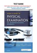 Seidel's Guide to Physical Examination Test Bank 9th Edition &vert; All Chapters &vert; Ball&comma; Dains&comma; Flynn&comma; Solomon & Stewart