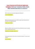 Iowa Commercial Pesticide Applicator Category 1A Exam &ndash; Study Guide with Verified Questions & Answers