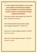 ATT TEST 9 EXAM LATEST 2026&sol;2027 ACTUAL EXAM &NewLine;WITH COMPLETE QUESTIONS AND CORRECT &NewLine;DETAILED ANSWERS &lpar;100&percnt; VERIFIED ANSWERS&rpar; &NewLine;&vert;ALREADY GRADED A&plus;&vert; &vert;&vert;PROFESSOR VERIFIED&vert;&vert; &NewLine;&vert;&vert;BRAND NEW VERSION&excl;&excl;&excl;