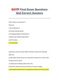 EVITP Final Exam &ndash; Questions & Correct Answers Study Guide