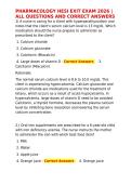 PHARMACOLOGY HESI EXIT EXAM 2026 ALL QUESTIONS AND CORRECT ANSWERS