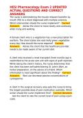 HESI Pharmacology Exam 2 UPDATED ACTUAL QUESTIONS AND CORRECT ANSWERS&period;