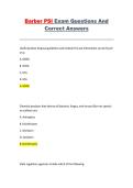 Barber PSI Exam &ndash; Questions & Correct Answers Study Guide