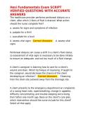 Hesi Fundamentals Exam SCRIPT VERIFIED QUESTIONS WITH ACCURATE ANSWERS&period;