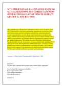 NCTI FIBER INSTALL & ACTIVATION EXAM 300 ACTUAL QUESTIONS AND CORRECT ANSWERS WITH RATIONALE LATEST UPDATE ALREADY GRADED A&plus; ASSURED PASS