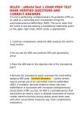 NCLEX - uWorld Test 1 EXAM PREP TEST BANK VERIFIED QUESTIONS AND CORRECT
