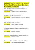 Alpha Phi Alpha Pretest - The Omicron Mu Lambda Chapter Exam Questions & Answers &lpar;Grade A&plus;&rpar;&period;docx&NewLine;&NewLine;