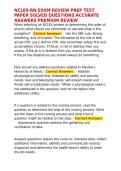 NCLEX-RN EXAM REVIEW PREP TEST PAPER SOLVED QUESTIONS ACCURATE ANSWERS