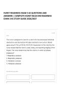 HURST PACKAGE DEAL QUESTIONS AND ANSWERS &vert; COMPLETE HURST NCLEX-RN REVIEW PACKAGE STUDY GUIDE 2026&sol;2027