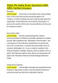 Alpha Phi Alpha Exam Questions With 100- Verified Answers&period;docx&NewLine;&NewLine;
