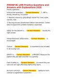 PMHNP-BC LMR Practice Questions and Answers with Explanations 2026&period;