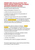 PMHNP ANCC Review ACTUAL TEST PAPER SOLVED QUESTIONS ACCURATE ANSWERS PREMIUM