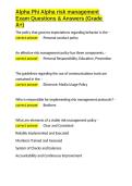 Alpha Phi Alpha risk management Exam Questions & Answers &lpar;Grade A&plus;&rpar;&period;docx&NewLine;&NewLine;