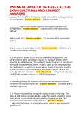 PMHNP BC UPDATED 2026-2027 ACTUAL EXAM QUESTIONS AND CORRECT ANSWERS