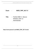 NSE 5 Secure Wireless NSE5&lowbar;FWF&lowbar;AD-7&period;6 PDF Study Guide