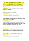 The Story of Alpha Phi Alpha 1905 - 1906 Exam Questions & Answers &lpar;Grade A&plus;&rpar;&period;docx&NewLine;&NewLine;