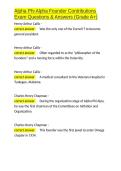 Alpha Phi Alpha Founder Contributions Exam Questions & Answers &lpar;Grade A&plus;&rpar;&period;docx&NewLine;&NewLine;