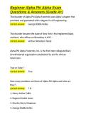 Beginner Alpha Phi Alpha Exam Questions & Answers &lpar;Grade A&plus;&rpar;&period;docx&NewLine;&NewLine;